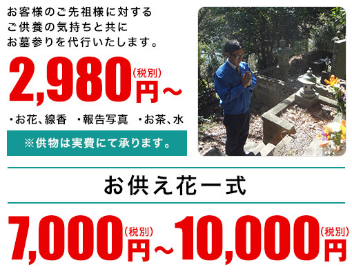 お坊さんを呼ばないお墓参り代行